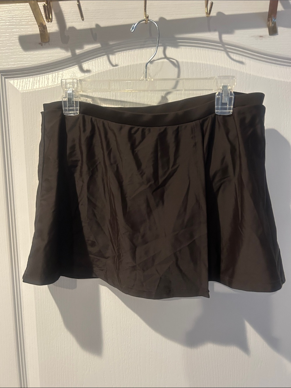 croft & barrow Black Flared swim skort Skirt 14 attached panties